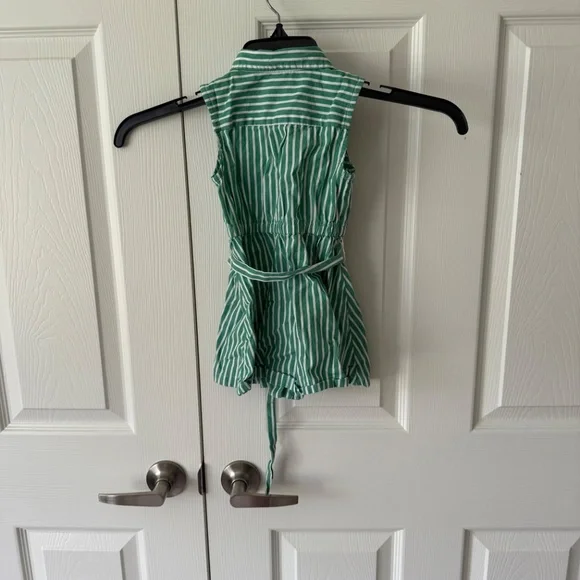 J. Crew Crewcuts Girls' Striped Tie-waist Shirtdress Size 2 - Picture 2 of 3